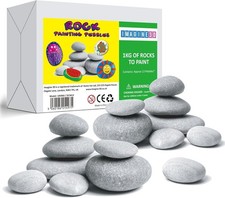Imagine 3D Rock Painting Pebbles 1Kg (Approx 12-13 Stones) - Arts & Crafts Kit 