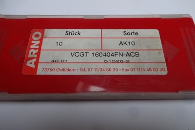 ARNO VCGT 160404FN-ACB Sorte AK10 Wendeschneidplatten für die Zerspanung.