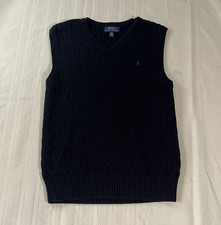 Polo Ralph Lauren Youth Sweater Vest Preppy Large 14 / 16 Cable Knit Pullover