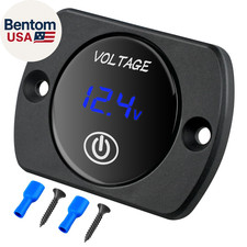 12v Led Display Voltmeter With Touch Switch Digital Voltage Gauge Panel Meter Wa