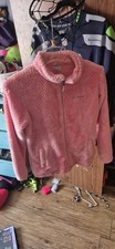 Columbia Fleece Jacket Girls Size Xl Pink Full Zip Pockets Youth Polyester