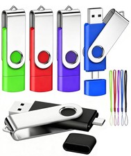 AGECASH 8GB USB-C Dual Flash Drive 5Pack  2-in-1 USB A  Type C Flash Drives...