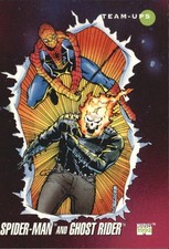 1992 Marvel Universe #72 Spider-Man and Ghost Rider
