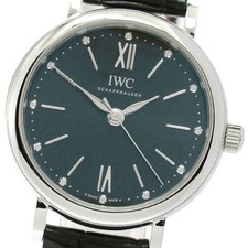 IWC PORTOFINO AUTOMATIC IW357405 34mm SS Leather Moss Green Dial #C503 6