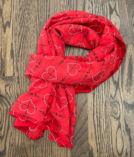 Svaha USA Math Hearts Graphing Equation STEM Scarf