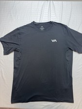 RVCA SPORTS VENT TEE SHIRT MENS XL Black Slim Fit Gym Pullover