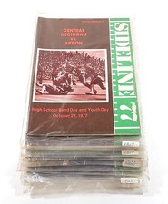 Lot of (10) Assorted 1977 Central Michigan University College Football Programs
