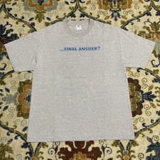 VTG Jesus Final Answer Are You Ready Grey T-Shirt XL 1999 Medium 90s Christian