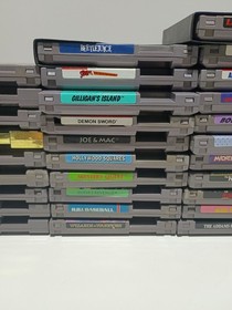 NES Video Game Lot of 41 Lethal Weapon Beetlejuice Pacman Addams Family + More