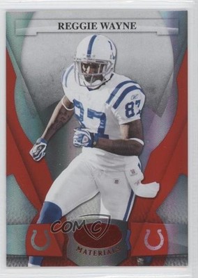 2008 Leaf Certified Materials Mirror Red 12/100 Reggie Wayne #57 w1s