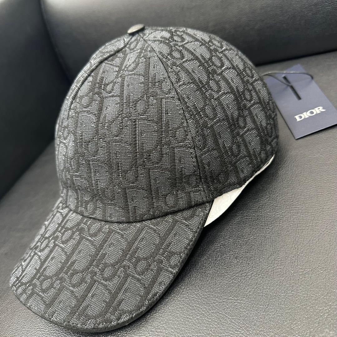 Dior Logo Pattern Baseball Cap Black Monogram Des… - image 1