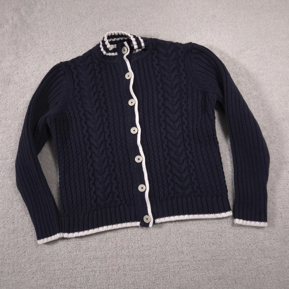 Женский свитер Brooks Brothers XL темно-синий кардиган с ложным вырезом на пуговицах спереди - Изображение 2 из 4