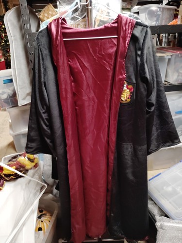 Harry Potter Gryffindor Costume Set Robe Hat Scarf Tie Glasses Black Red