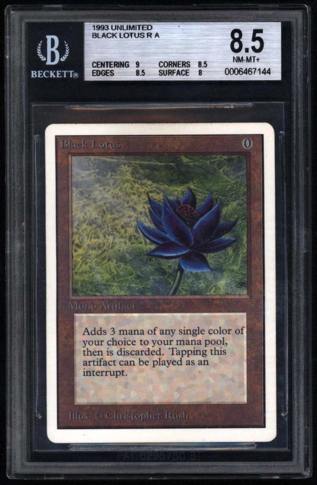 Black Lotus - Unlimited - GRAIL Magic the Gathering - MTG BGS 8.5