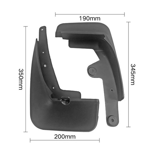 Auto Mudguards Car Mudguard Set Fits Front And Rear Wheels Made Of ABS Material - Picture 11 of 11