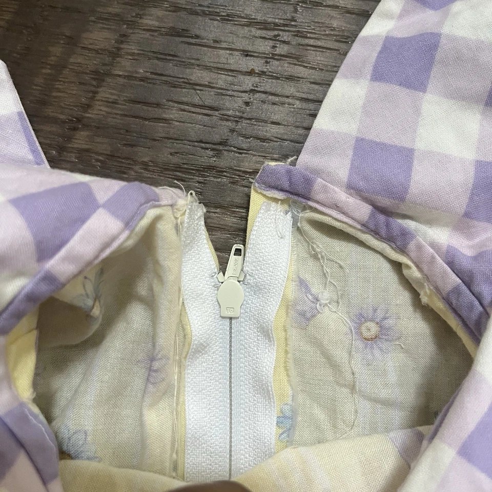 Vintage Daisy Kingdom Handmade Teddy Bear Puff Sleeve Ruffle Dress 1997? Sz 7/8? - Image 4 of 4