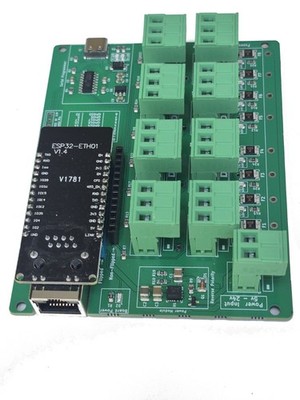 8-Port WLED Controller for WT32-ETH01 Distro Board + WT32-ETH01 module