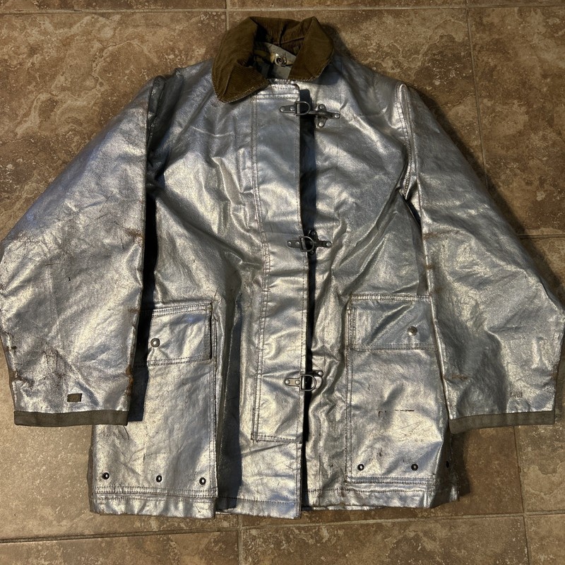 Vintage Military Lite Ind. Fireman’s Aluminized Proximity Jacket 