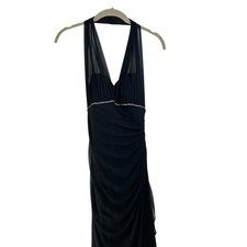 Halter Neck Rhinestone Ruched whimsigoth maxi long 90'd nori Y2K Dress Size 3