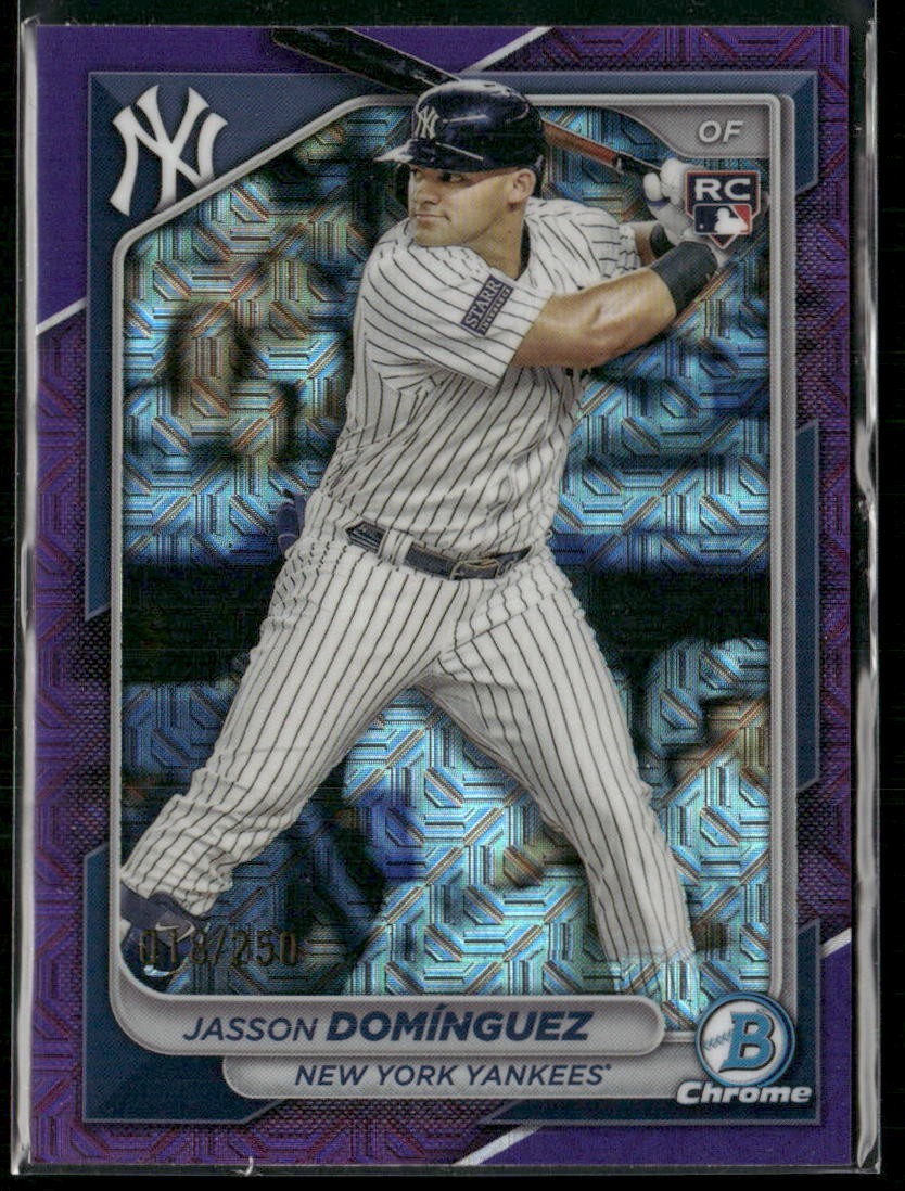 2024 Bowman Chrome #94 Jasson Dominguez Mega Box RC Purple Refractor /250