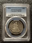 1859 Seated Liberty Silver Half Dollar 50C - PCGS Genuine Fine Details