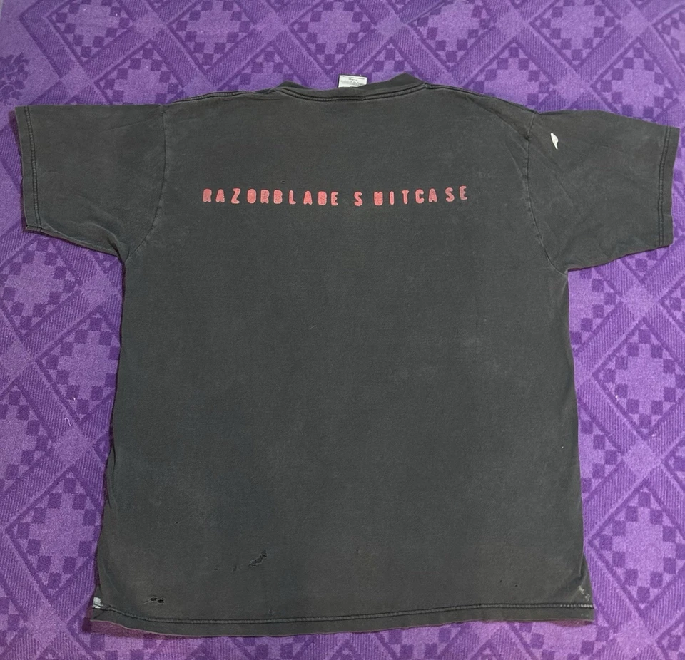 Vintage 90s Bush Razorblade Suitcase Band T Shirt Tultex Pre Giant Tag XL! - Image 3 of 4