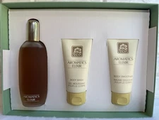Clinique Aromatics Elixir Perfume Spray 3.4oz 100ml + Body Smoother + Wash Set