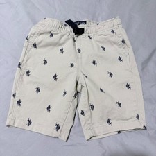 U.S. Polo Assn. Boys Printed Pull-On Twill Shorts, Khaki,