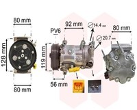 VAN Wezel Kompressor Klimaanlage FüR Peugeot 207 CC CitroëN Berlingo C4 Coupe