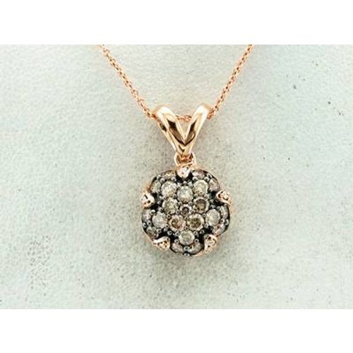 LeVian 14K Rose Gold Chocolate Diamond G-H SI1 0.88 cts Pendant Necklace