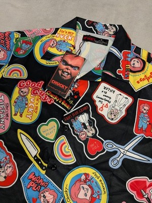 Chucky Shirt Mens Medium Childs Play Hawaiian Horror Tiffany Slasher Halloween