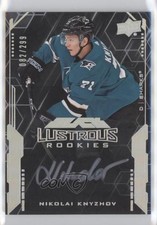 2020 SPx UD Black Lustrous Rookie Signatures Tier 1 Nikolai Knyzhov Auto 01g1