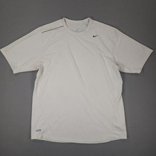 Nike Running Miler UV Dri Fit Shirt White Mens Large L