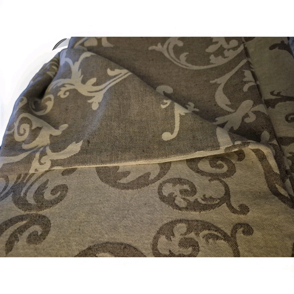  Villa King Medallion Duvet Cover 2 Shams Gray 50%Linen. 50% Cotton EUC - Image 4 of 4