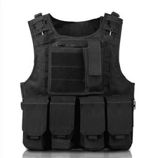 Military Tactical Vest Molle Combat Plate Holder Carrier Army Airsoft Assault UK