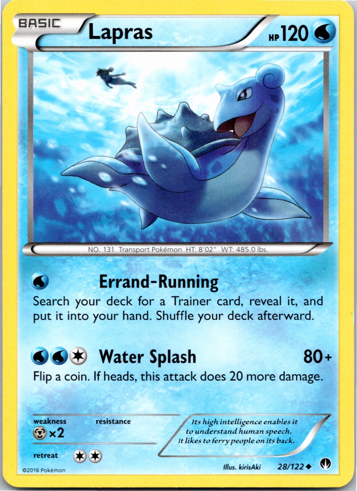 Lapras Uncommon XY - BREAKpoint 28/122 LP