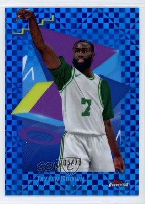 2024-25 Topps Finest Uncommon Blue X-Fractor /75 Jaylen Brown #105 1tu8