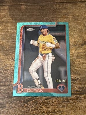 2025 Topps Chrome Teal Refractor #79 Jarren Duran /199 Boston Red Sox