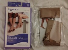 Sigvaris 232CSS066 Essential Cotton Knee High SS Light Beige 20-30 Open Toe