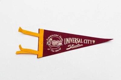 Vintage Universal Studios City California Souvenir Felt Pennant 12''
