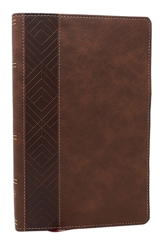 NKJV, Personal Size New Testament, Brown Leathersoft, Red Let... -