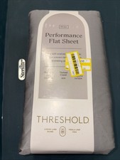 Full 400 Thread Count Performance Flat Sheet Classic Gray - Threshold: Cotton
