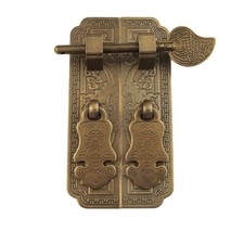 Vintage Case Jewelry Box Cabinet Door 100mm Clasp Hasp Latch Bronze Tone