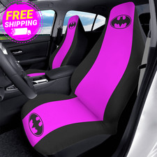 Batman Car Seat Covers In Hot Pink Black Front Set