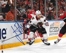 Jan Rutta signed Chicago Blackhawks 8x10 photo autographed Hawks 6