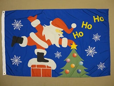 ROOFTOP SANTA CHRISTMAS HOLIDAY FLAG Annin 2634 3' x 5' NYL-GLO Quality MADE USA