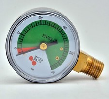 NEU! Micro Matic Manometer 1/4" AG für Co2 Druckminderer Bier 0 - 250 BAR Ersatz