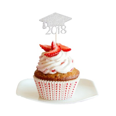 20x 2018 Cap Cupcake Toppers Graduacion Fiesta De Graduacion Pastel Mollete Centro De Mesa