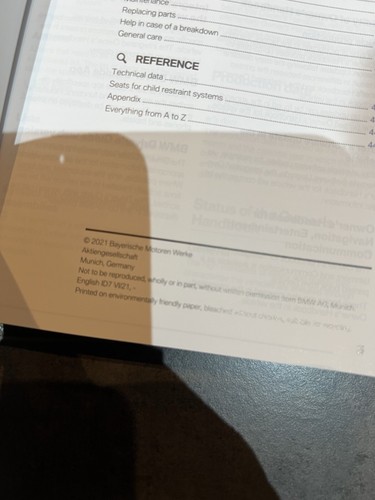 BMW 3 Series G20 / G21 / G28 Owners Manual (2018-2025) Mark 7 - Picture 4 of 5