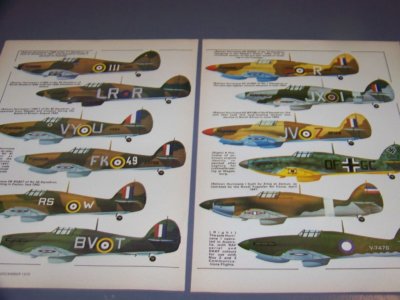 VINTAGE..HAWKER HURRICANE VARIANTS12 COLOR PROFILES..RARE
